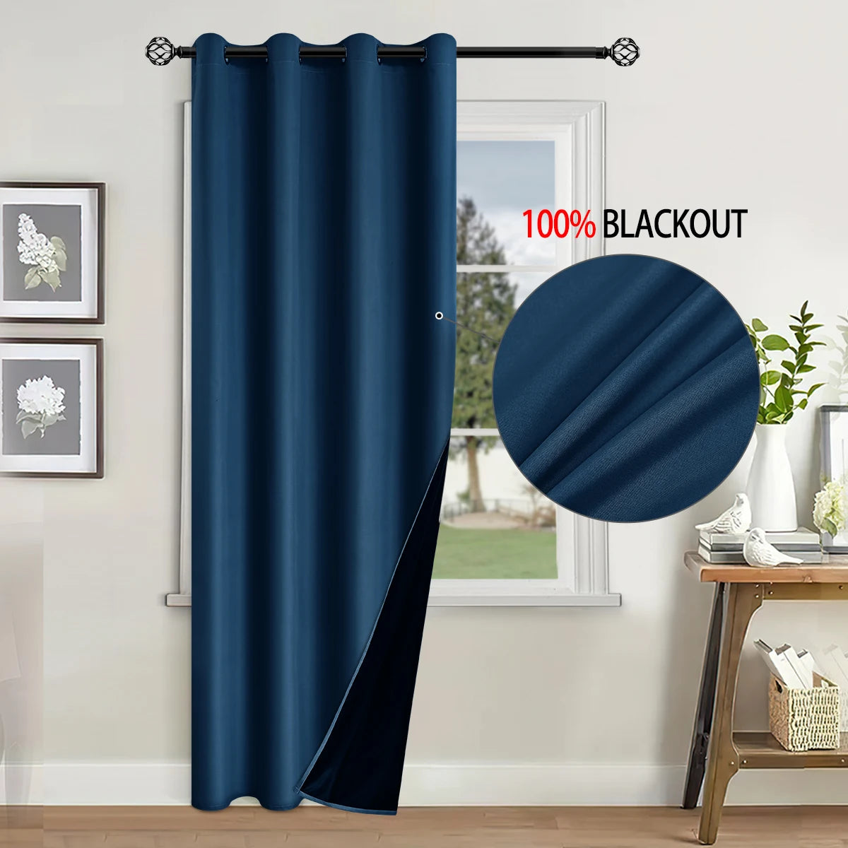 Solid color full shading sun protection Blackout curtains in USA