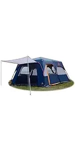 Large tent people family cabin straight wall doors windows net in USA