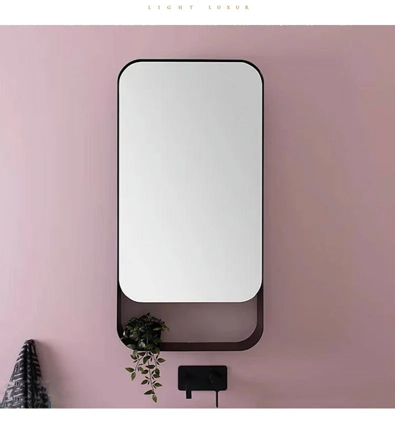 Mirror Drawer Bathroom Moon Led Light Half Dressing Storage in USA.