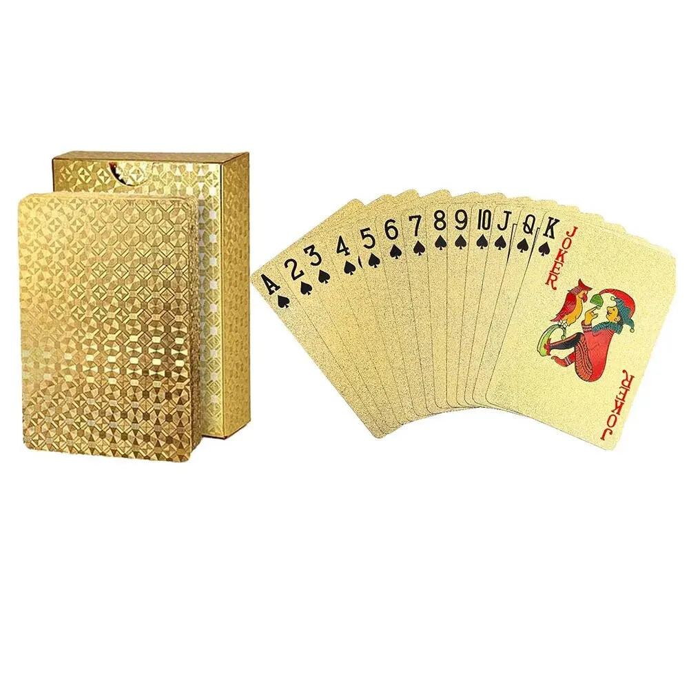 Playing Cards Waterproof Gold Plastic Poker Cards in USA