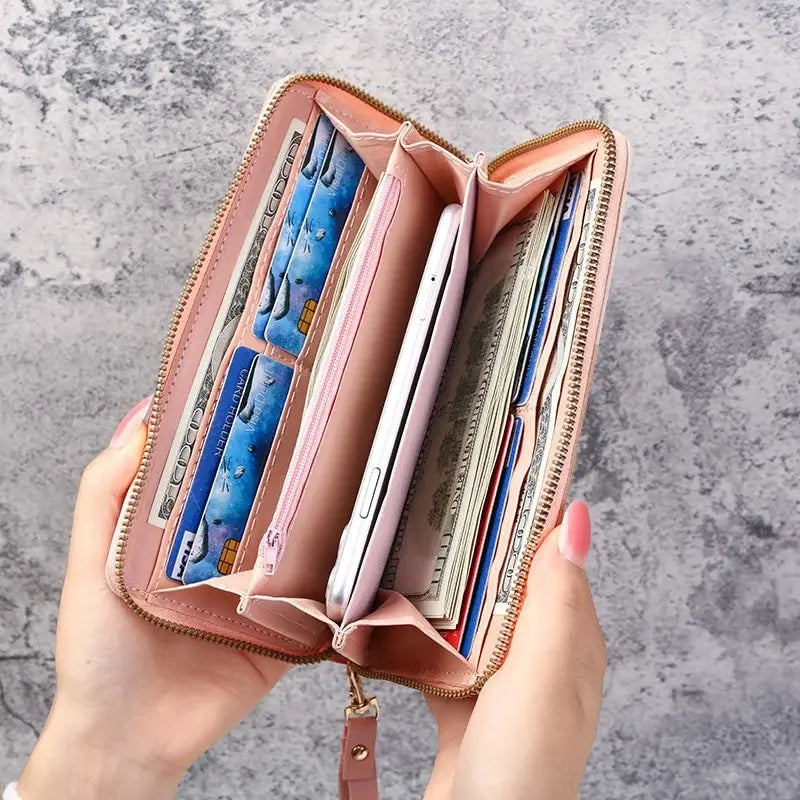 Fashion Zipper Wallets Womens Long Purses Handbags Coin Purse in USA