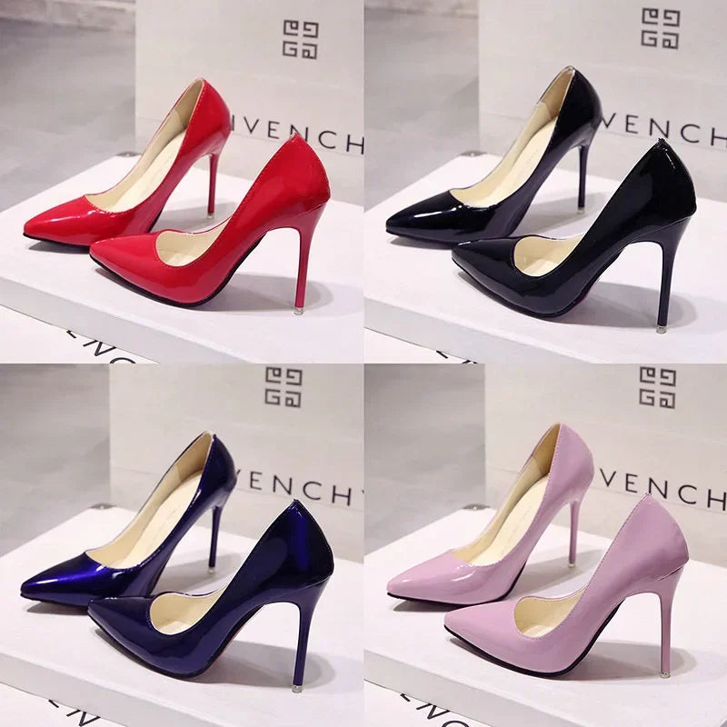 Women Solid Color Pumps Female High Heel Shoes in USA