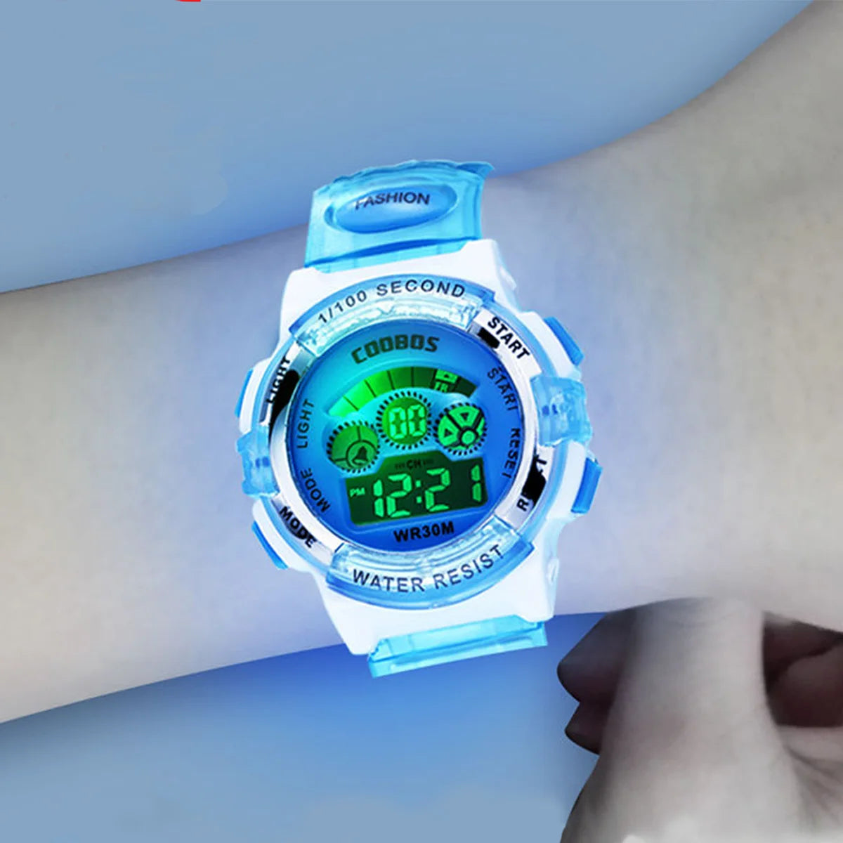 Kids Electronic Watches Color Luminous Dial Life Waterproof in USA