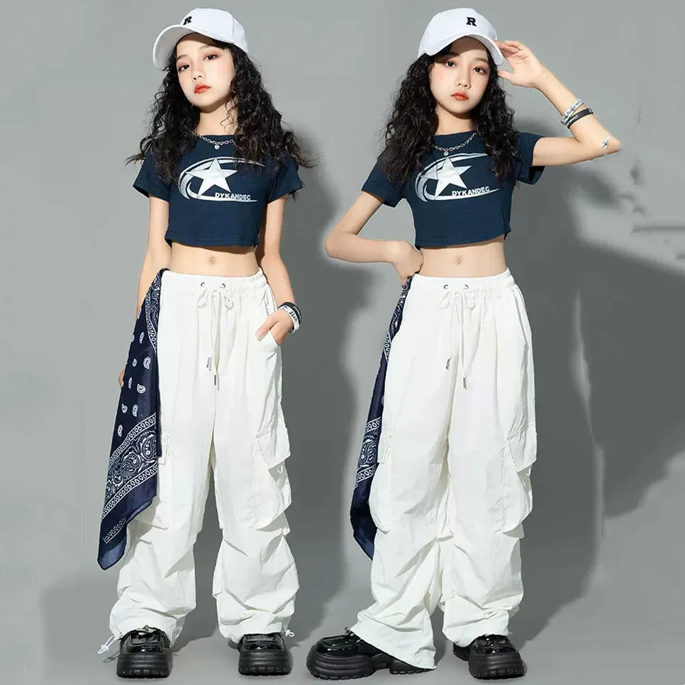 Kids Hip Hop Joggers Pants Girls Cargo Pants Teenage in USA