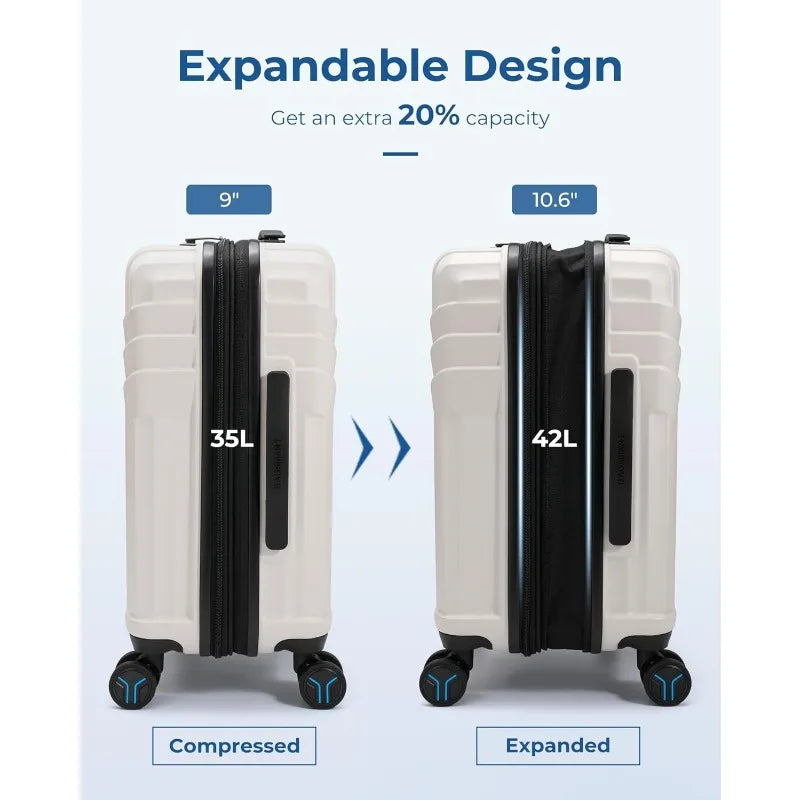 Expandable Carry Luggage Airline Approved Lightweight in USA