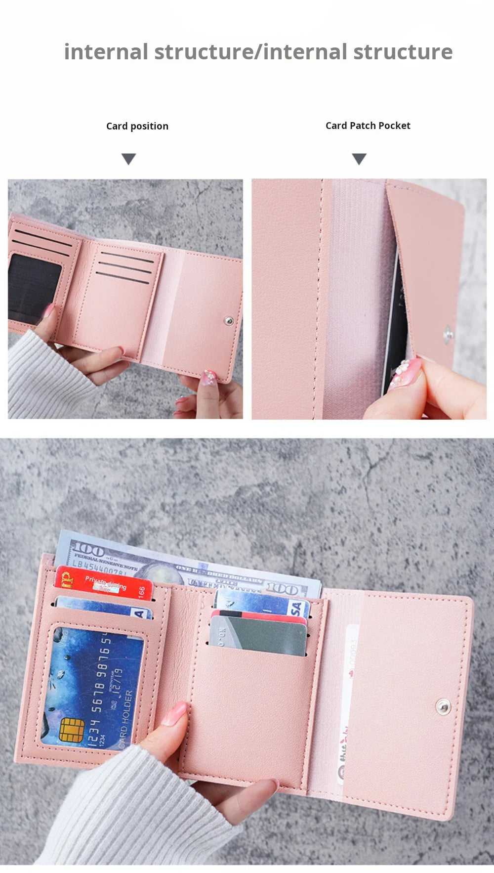 Fold Card Holder Girl ID Bag Card Holder Coin Purse Ladies in USA