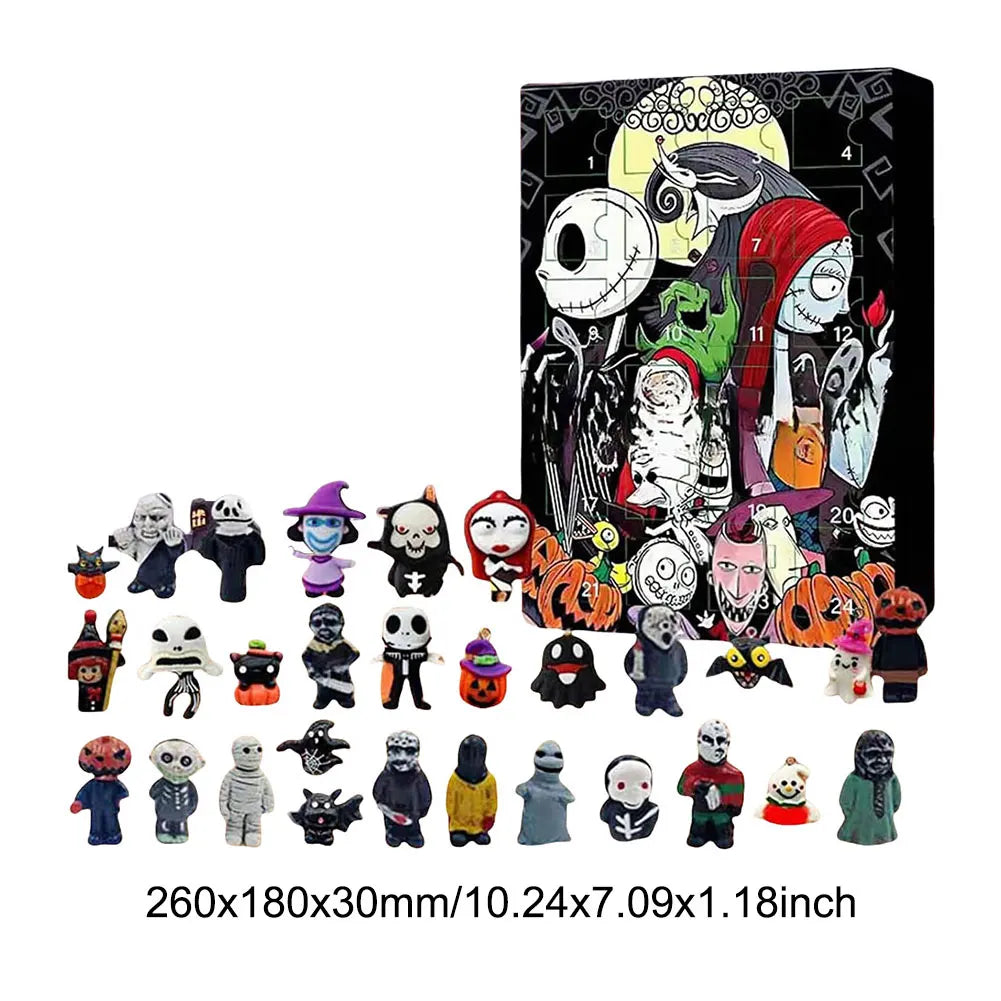 2024 Halloween Horror Figures Advent Calendar with 24Pcs Collectible D