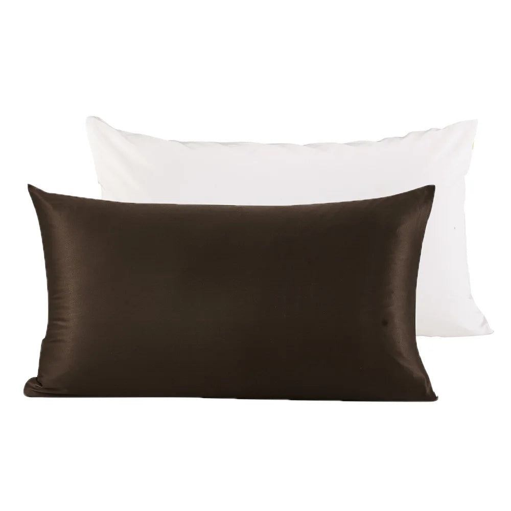 Silk Pillowcases Set With Cotton Underside And Hidden Zipper