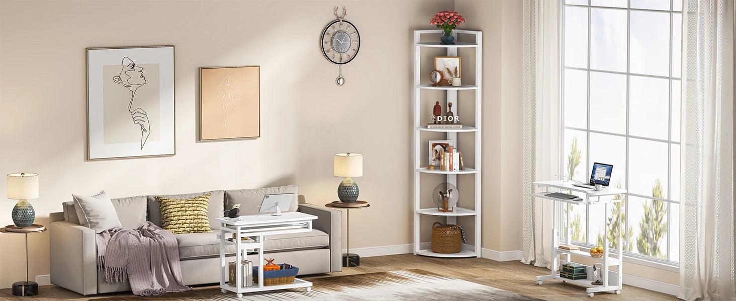 Tribesigns Corner Shelf, Bookshelf Small Bookcase in USA.