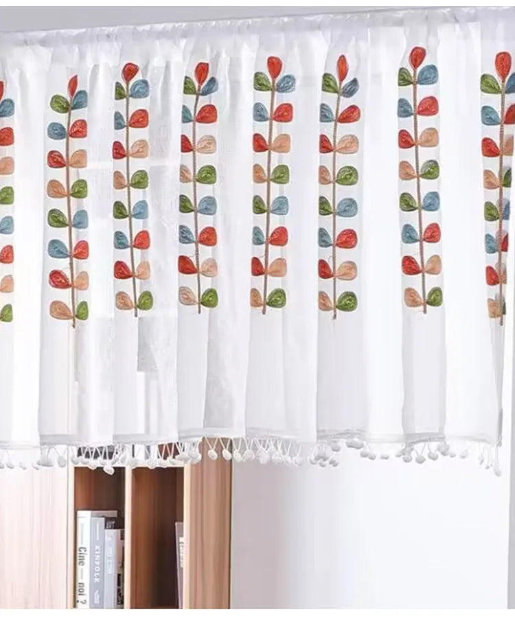 Cotton Fashion Daisy Short Curtains Road Pocket Shade in USA