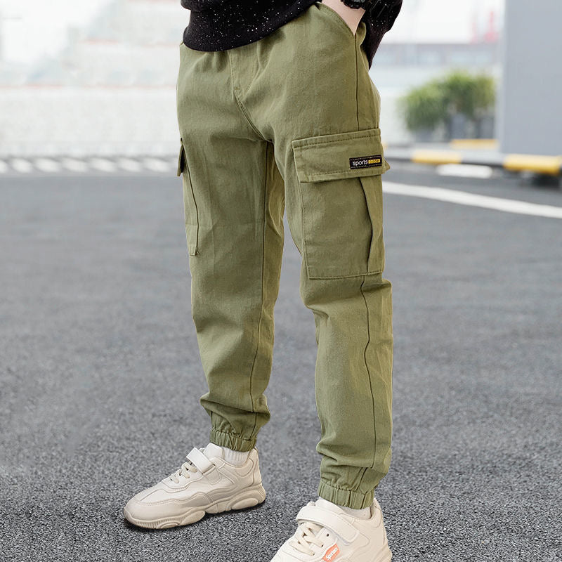 New Spring Autumn Boys Pants Casual Long Style Trousers in USA