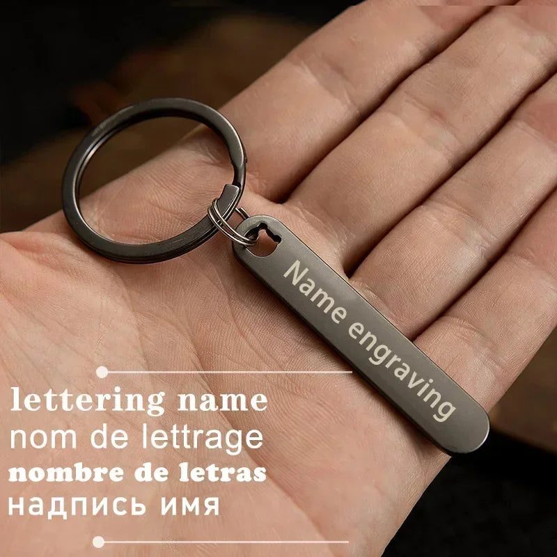 Customized Keyring Car Phone Number Name Gift in USA