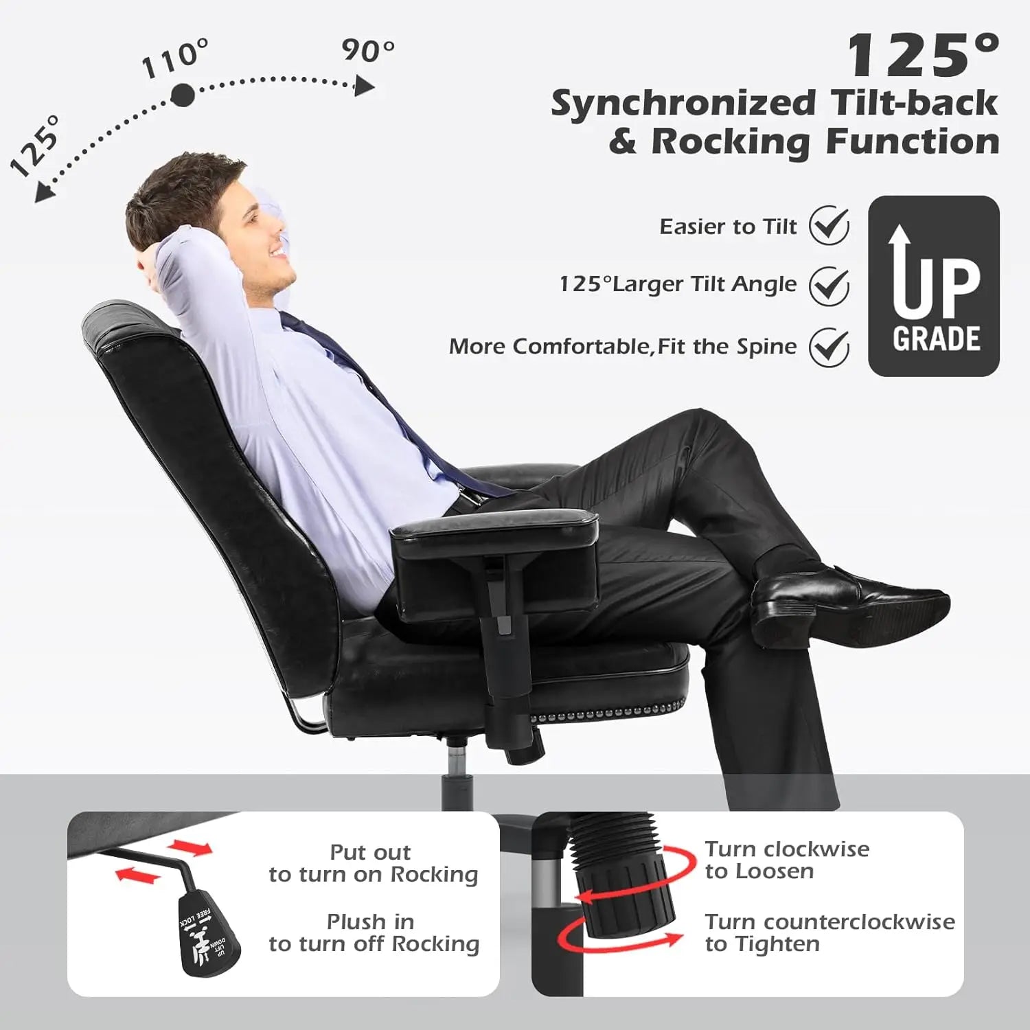 YAMASORO Ergonomic Executive Office Chair with Height-Adjustable in USA.