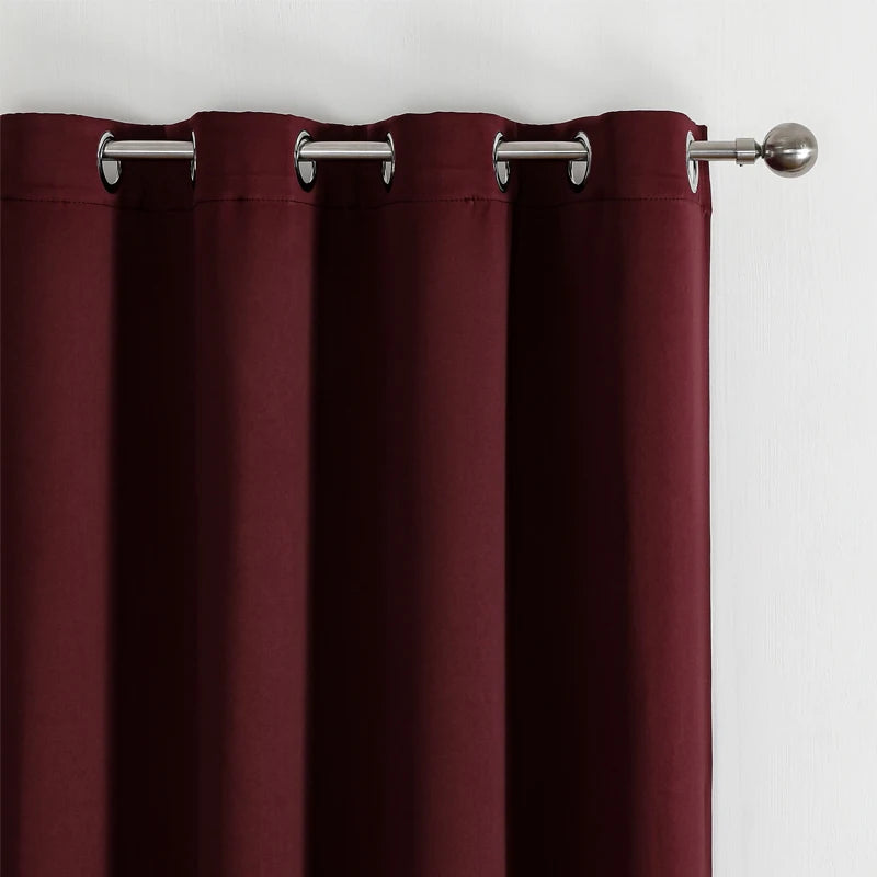 Grommet Solid Blackout Curtains Bedroom in USA