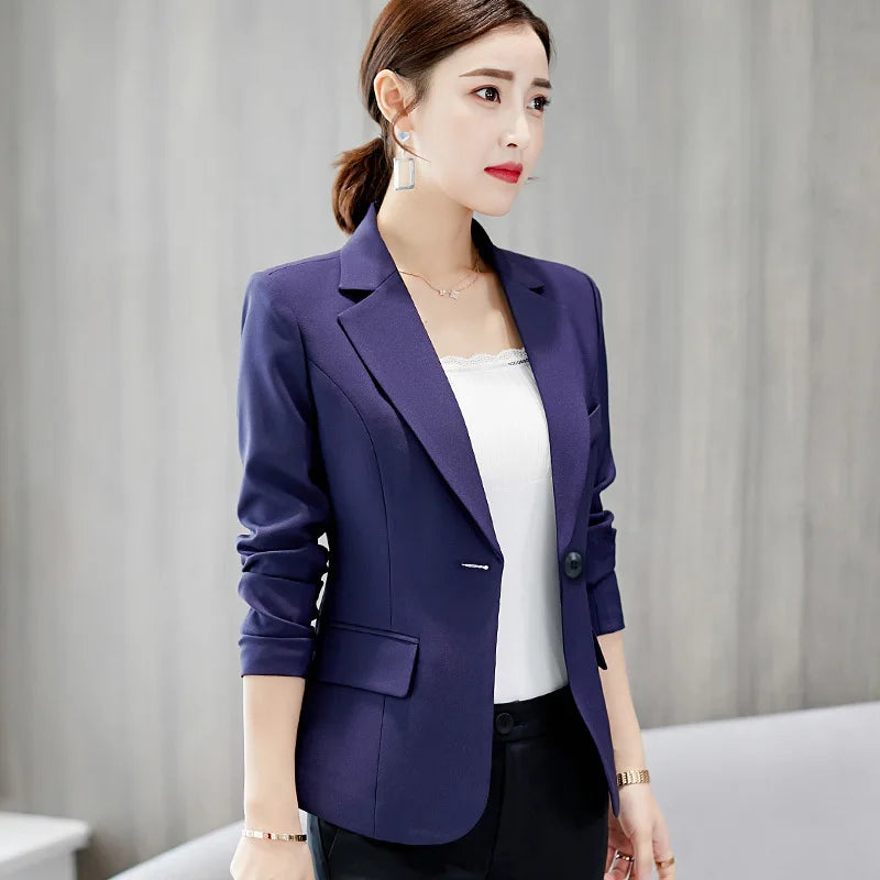 Black Women Blazer Formal Slim Blazers Lady Office Work in USA