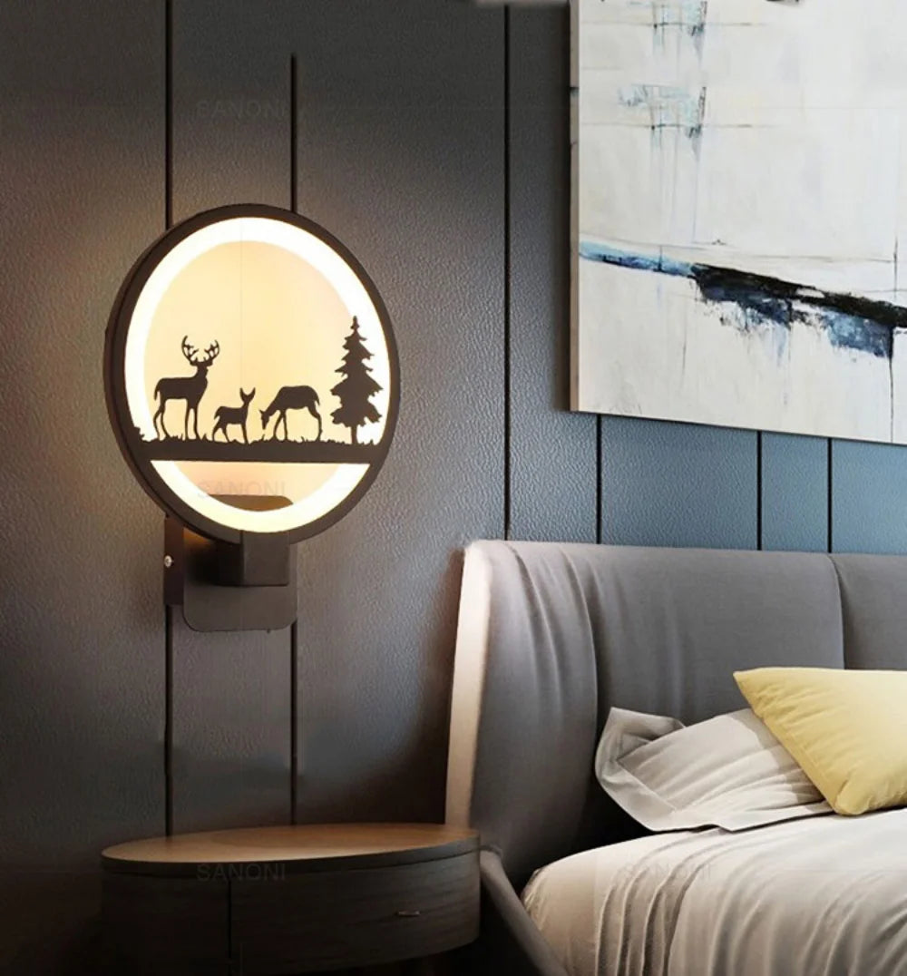 Modern LED Wall Light Sconce Wall Art Bedroom Bedside IN USA.