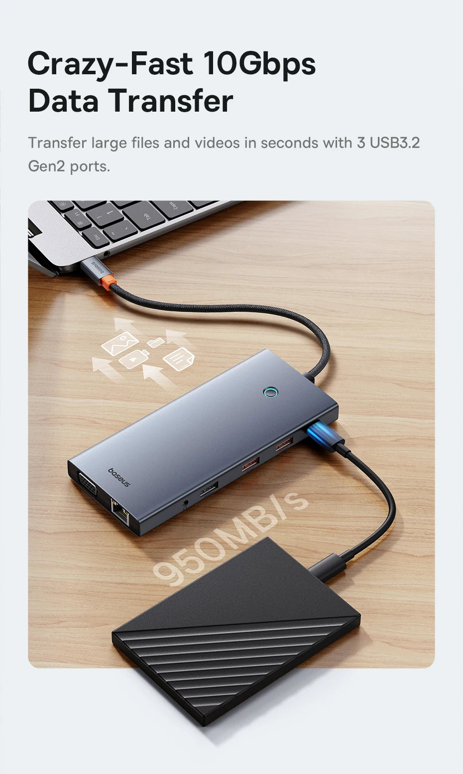 Baseus USB Type C to HDMI-Compatible HUB Adapter IN USA.