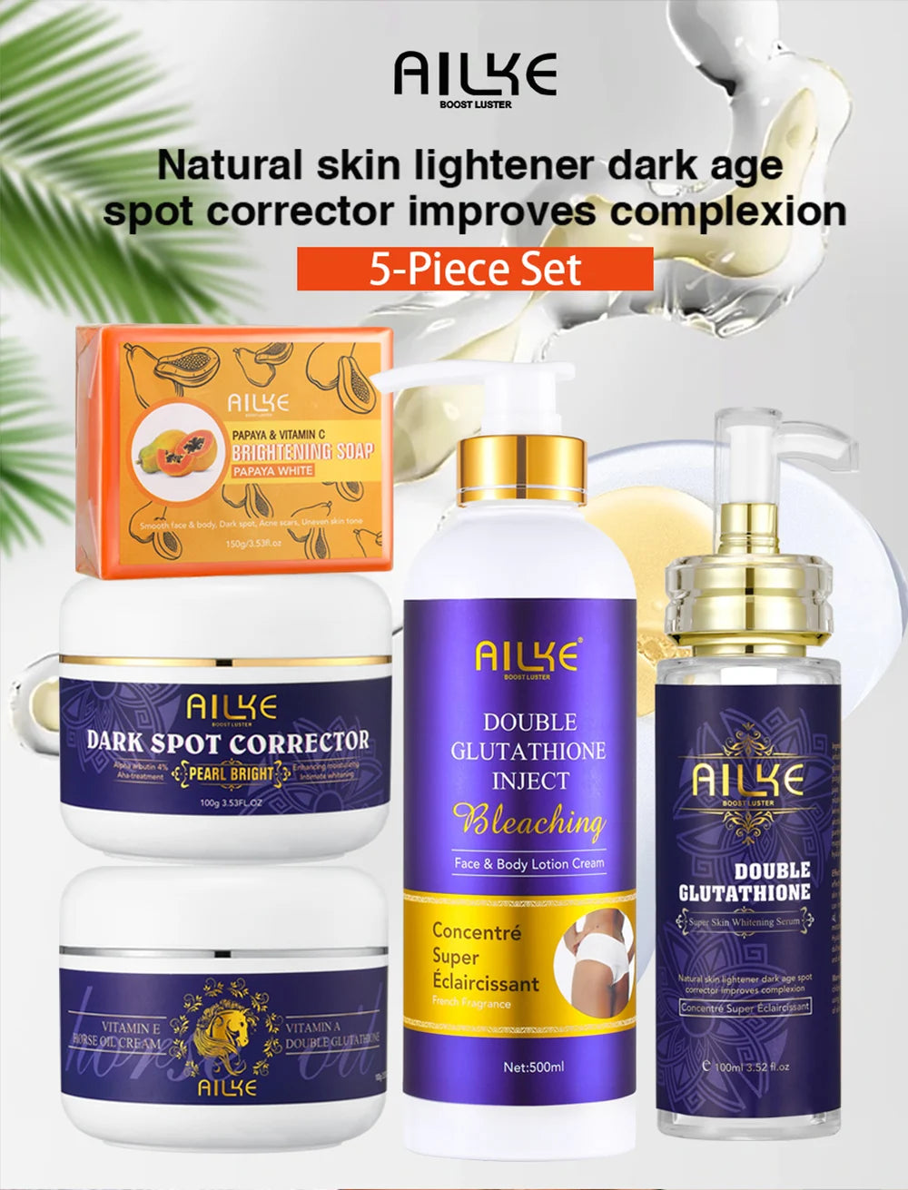 AILKE Bleaching Skin Care, With Double Glutathione, in USA