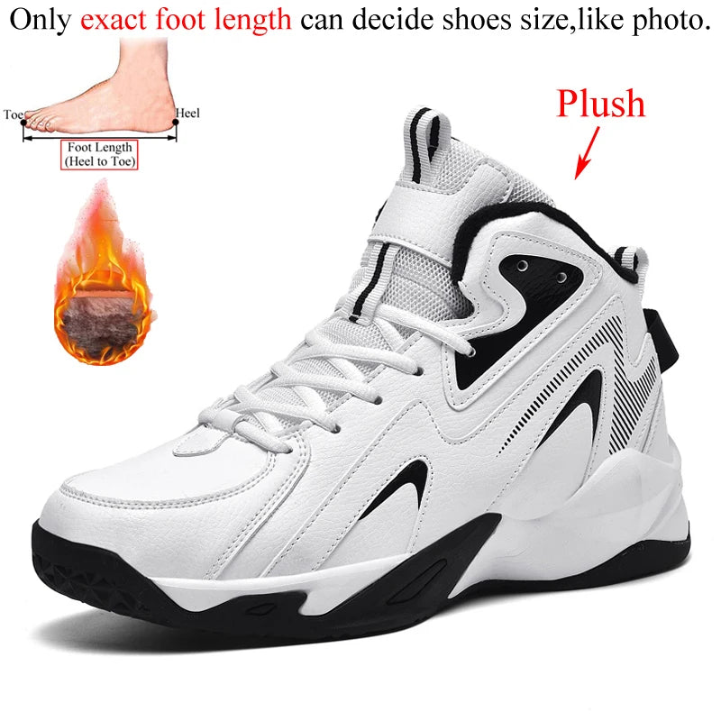 Autumn Winter Men High-Top PU Leather Basketball Shoes in USA