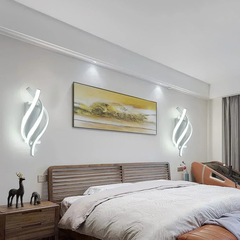 Modern LED Wall Light Curved Design Spiral Wall Lamp IN USA.