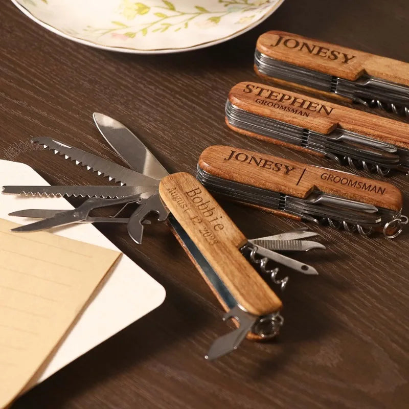 Custom LOGO Wooden Multi Functional Tool Wine Opener in USA