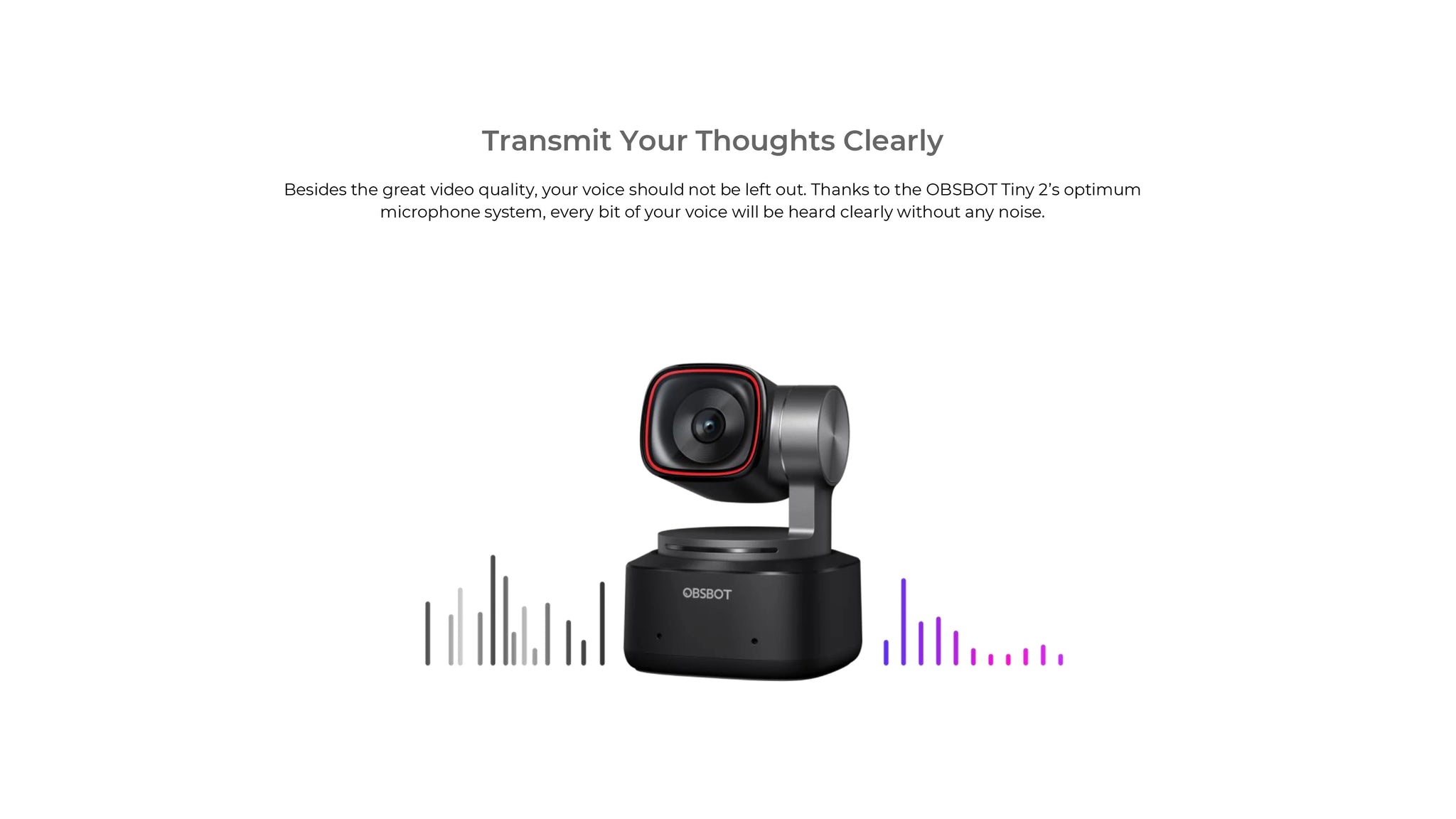 OBSBOT Tiny 2 4k Meet 4K PTZ Webcam AI-Tracking Auto-Framing Gesture C