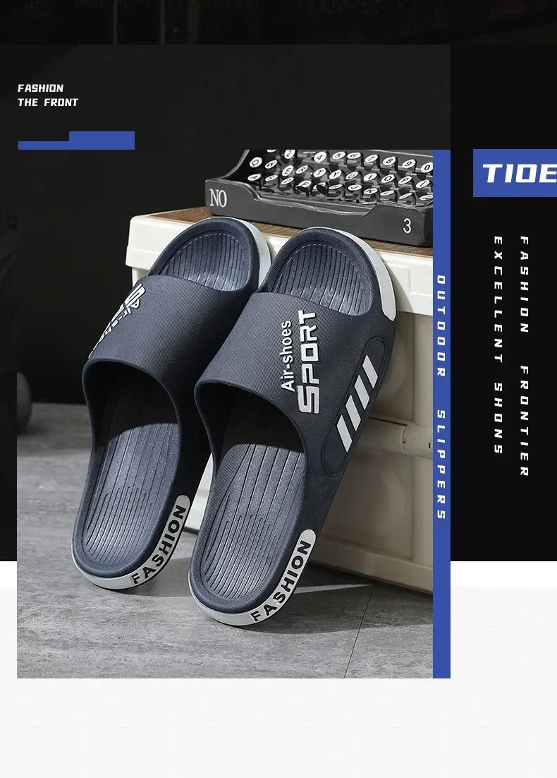 Fashion Men's Slippers PVC Soft Sole Non-slip Slides Casual in USA