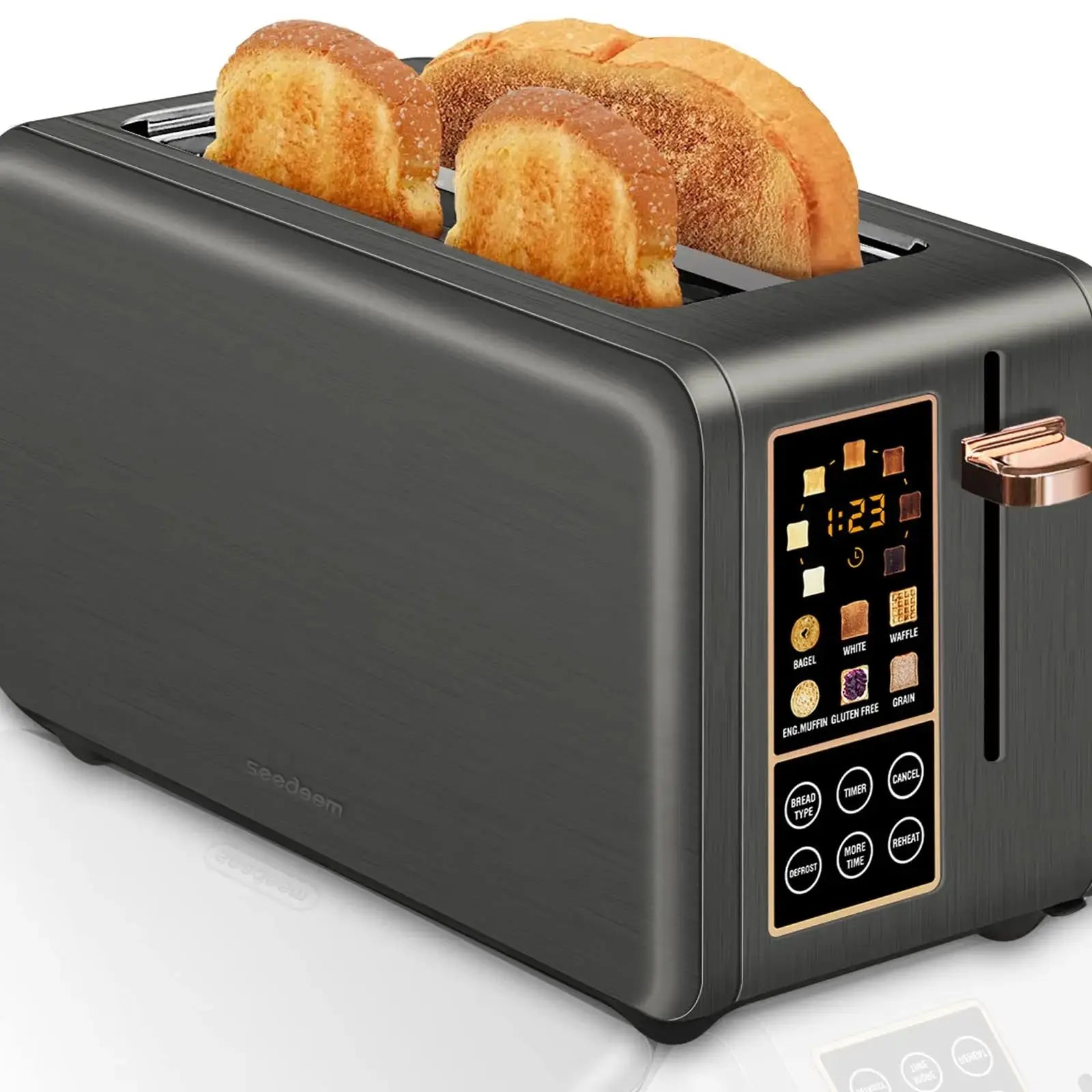 Toaster Slice,Long Slot Toaster LCD Display Touch ButtonS IN USA.