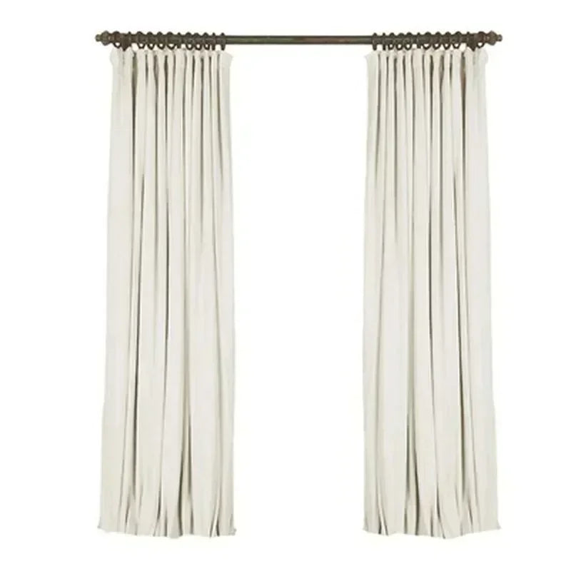 Nordic Curtains Living Room Simple Velvet Curtain Pure Color in USA