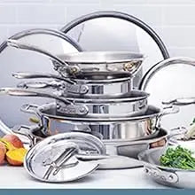 Stainless Steel Fry Pan Induction Oven Broiler Safe Pots in USA.