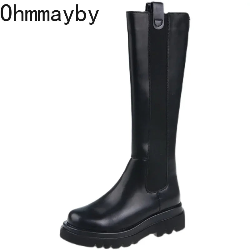 Platform Women Knight Long Boots Fashion Warm Fur Shoes in USA