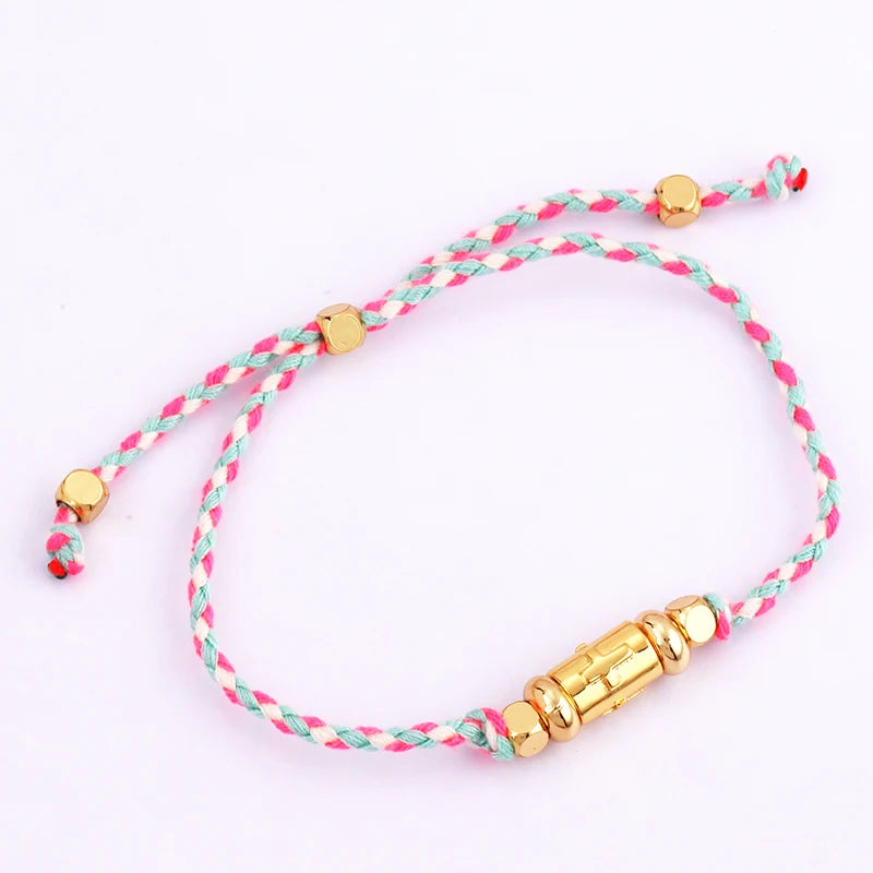 Nature Cotton Cord Knotting Evil Eye Bracelet in USA