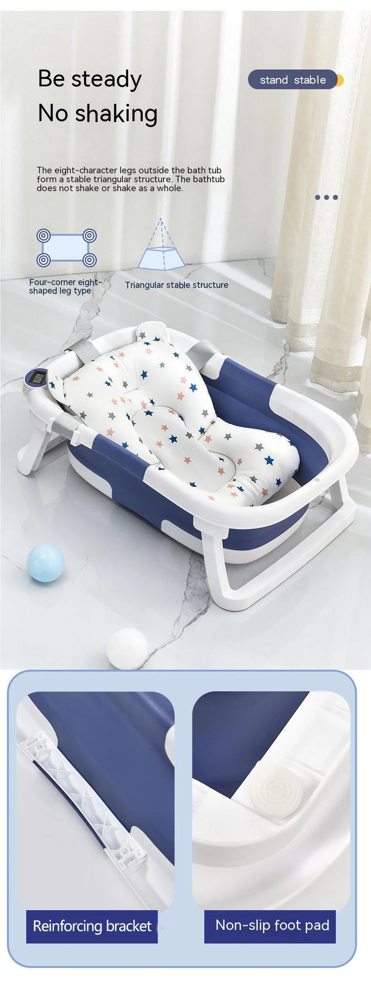 Real-time Temperature Silicone Baby Take A Bath Bathtub in USA