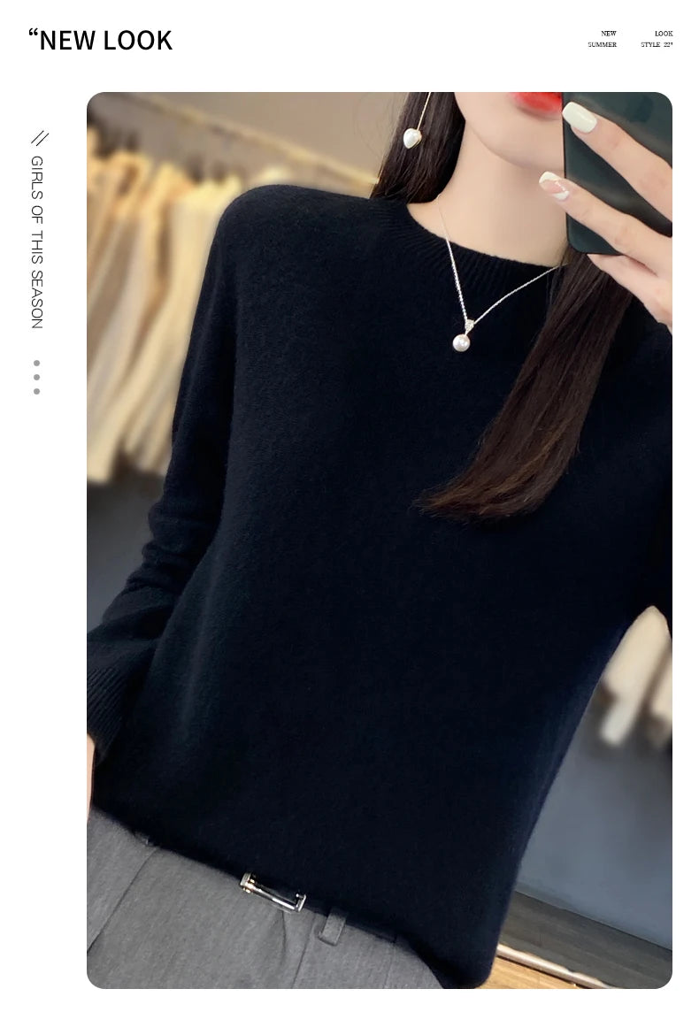 New cashmere sweater women's sweater autumn in USA