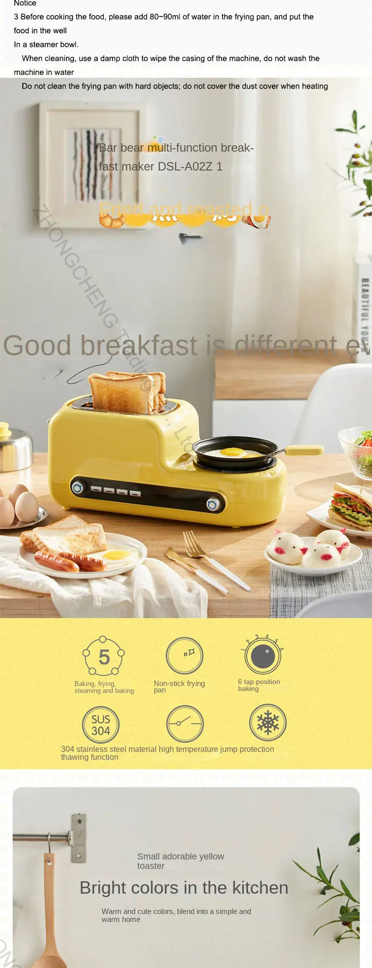 Household Sandwich Breakfast Maker Machine Toast Home in USA.