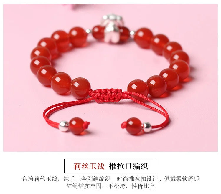 Sterling Silver Red Rope for Women and Men Korean Version in USA.