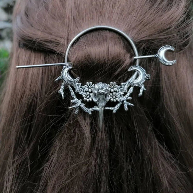 Unique Viking Black Oversized Crow Hair Clip Accessories in USA