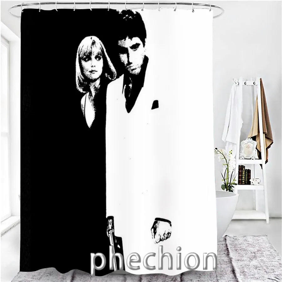 3D Print Scarface Shower Curtain Waterproof Bathroom Curtain in USA.