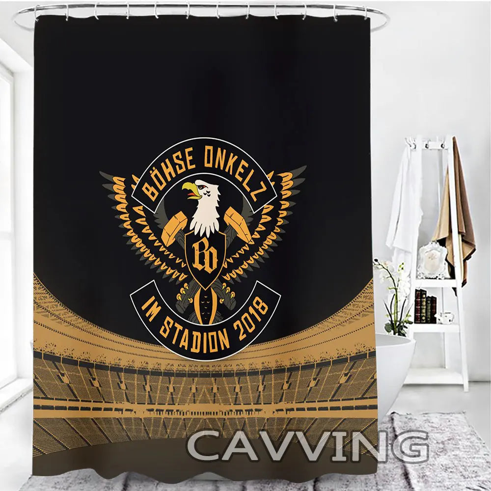 ROCK BAND 3D Shower Curtain Waterproof Bathroom Curtain in USA.