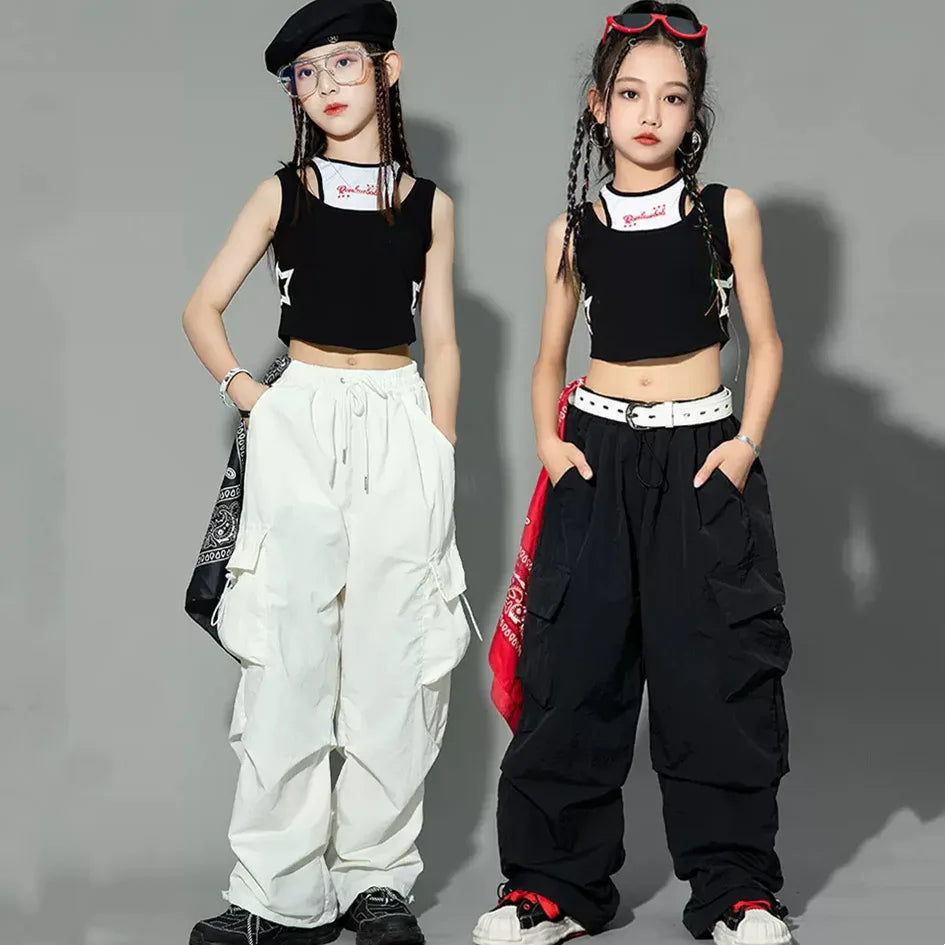 Kids Hip Hop Joggers Pants Girls Cargo Pants Teenage in USA