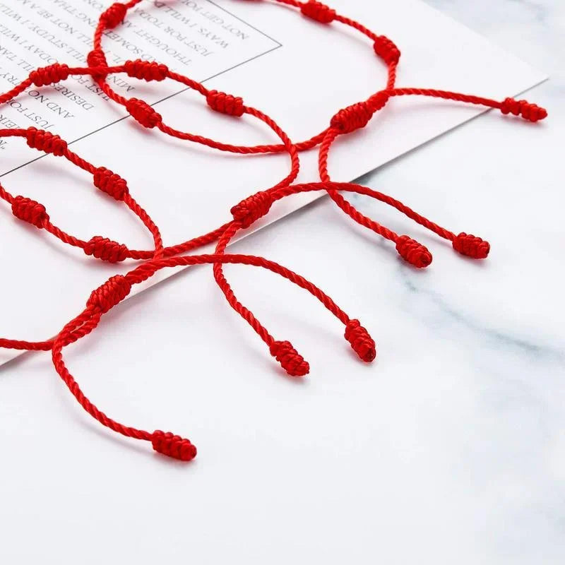 Knots Red Black String Bracelet For Protection Lucky Amulet in USA.