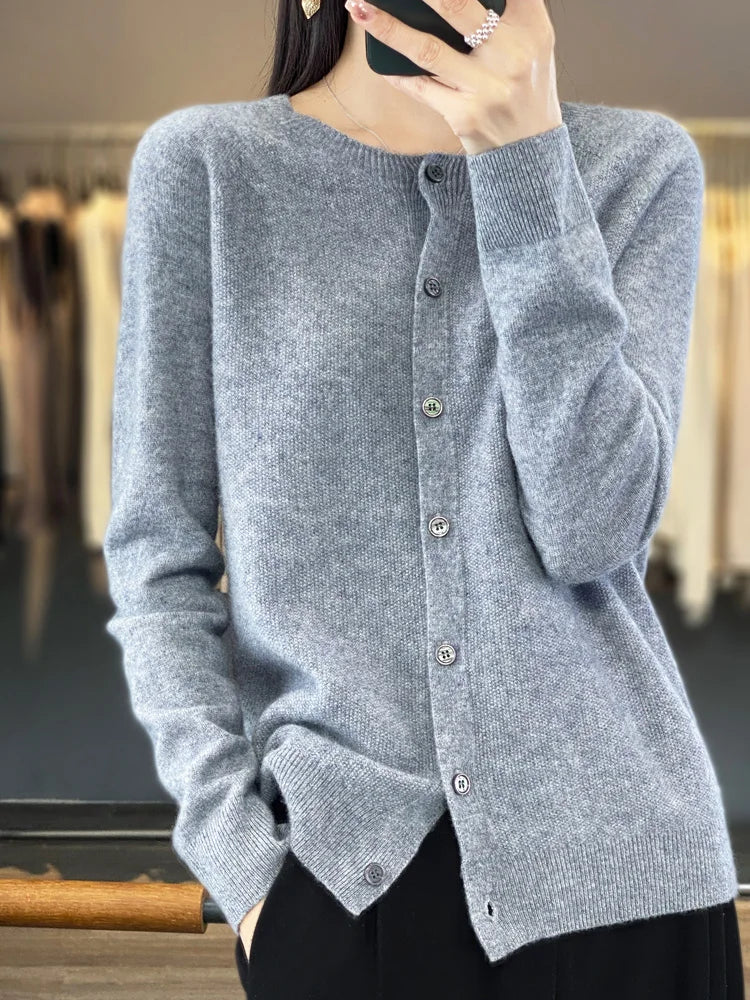 Merino Wool Sweaters Cashmere Cardigan Spring Autumn in USA