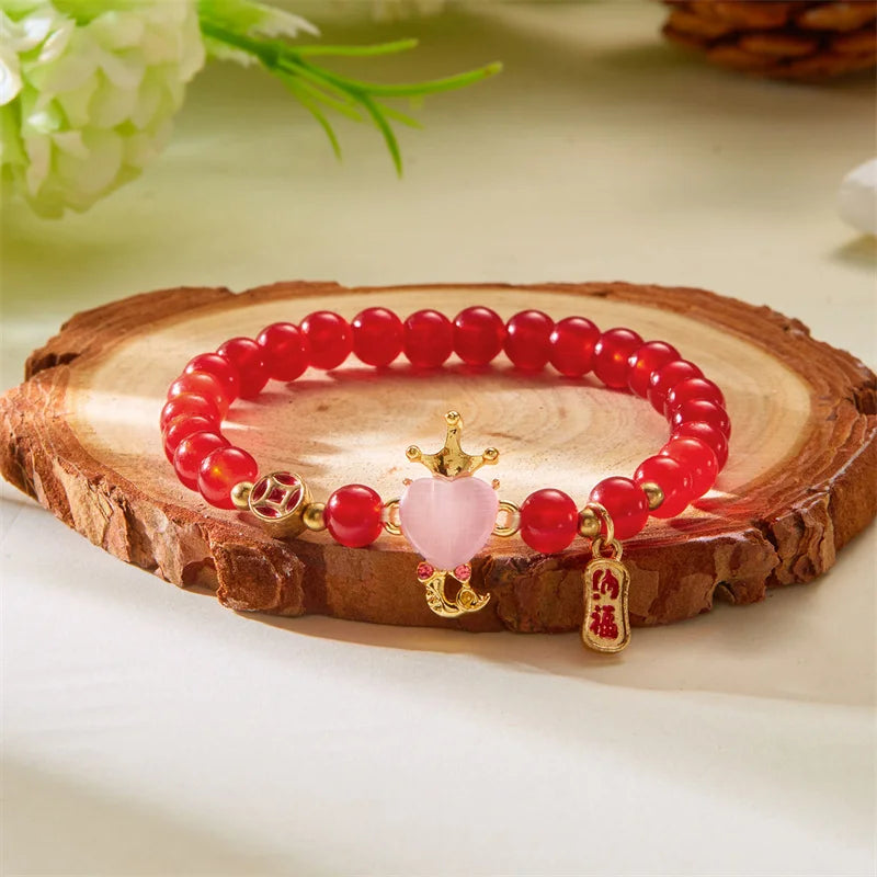 Snake Year Luck Bracelet Women Blessing Amulet in USA