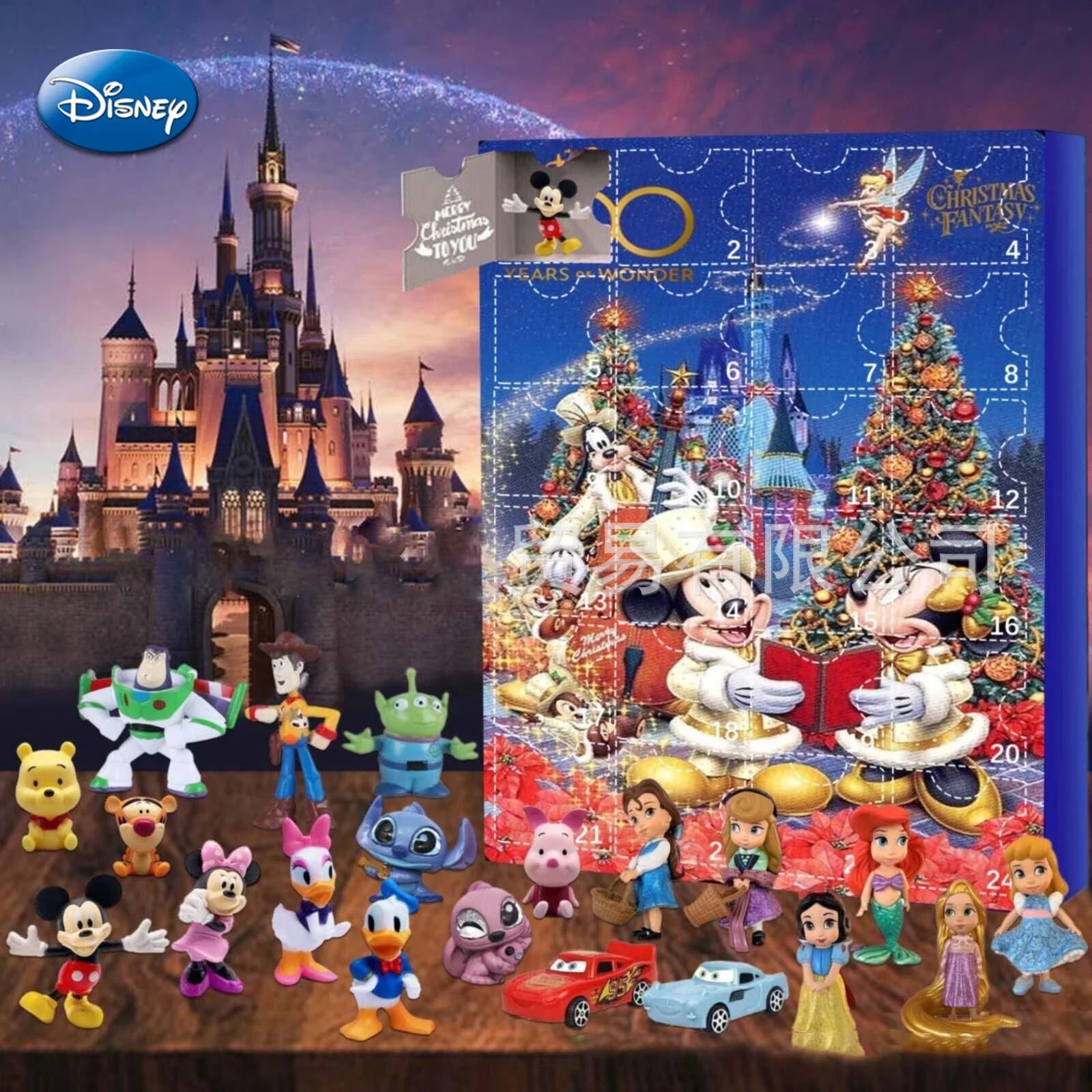 Disney Anime Lilo and Stitch 2023 Christmas Advent Calendar Box Mickey