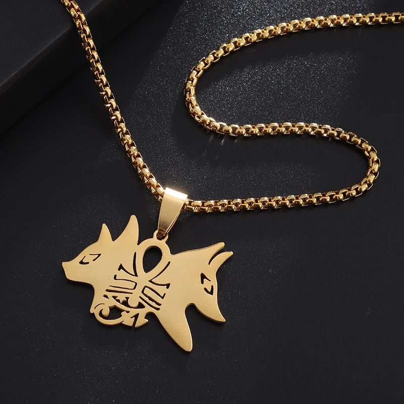 Retro domineering wolf tooth pendant necklace suitable in USA