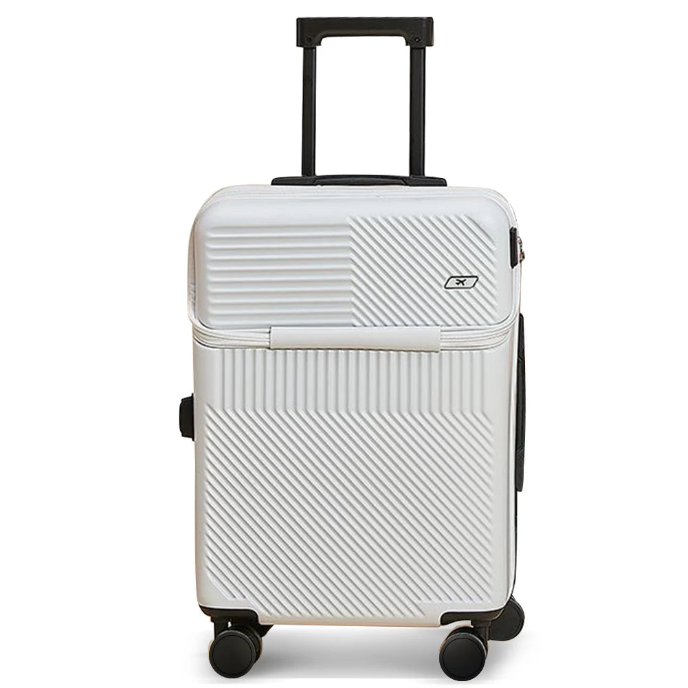 Opening Roller Trolley Case ABS Men Travel Suitcase in USA