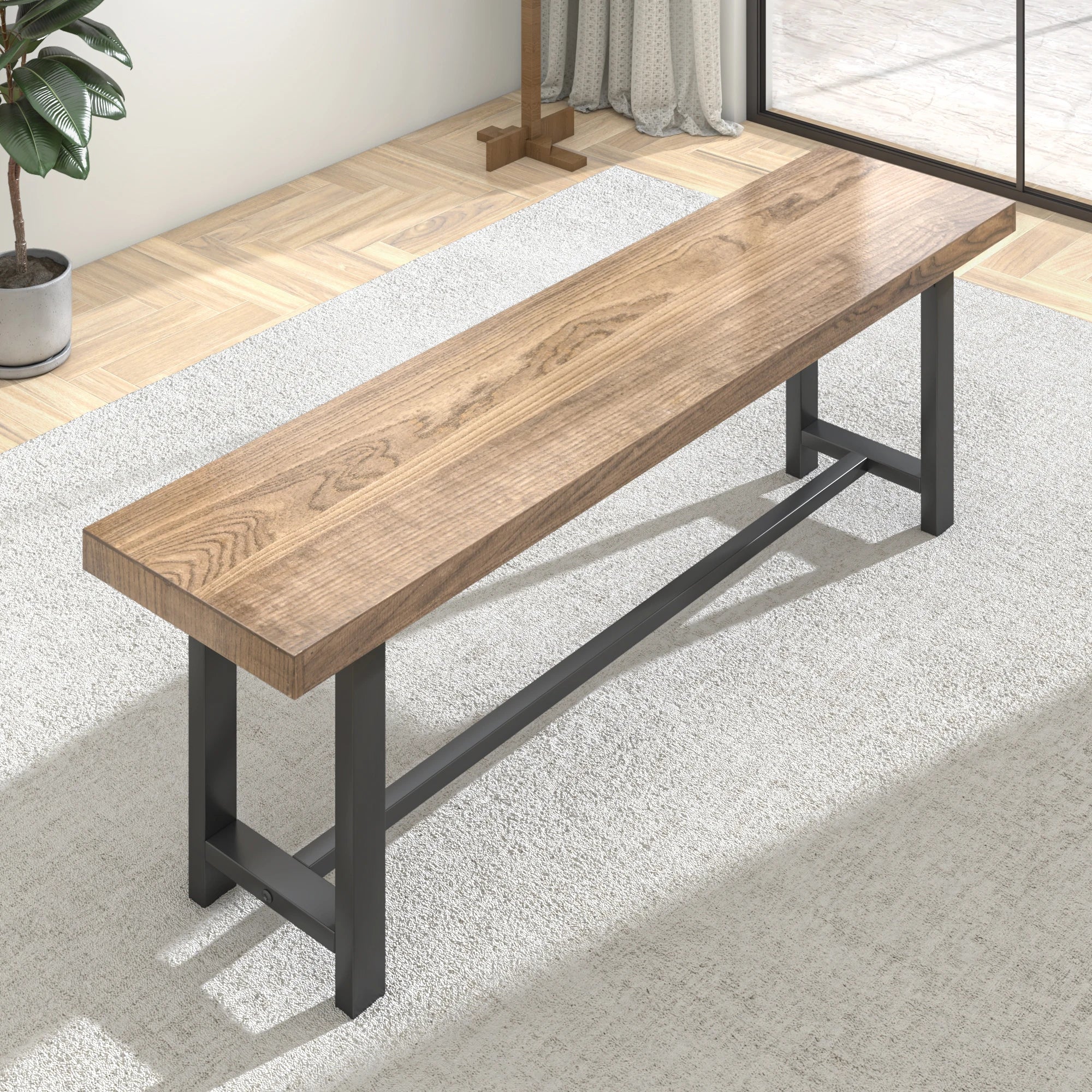 Solid Wood Dining Bench Person,Kitchen Table Bench in USA.