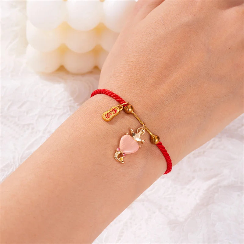 Snake Year Luck Bracelet Women Blessing Amulet in USA