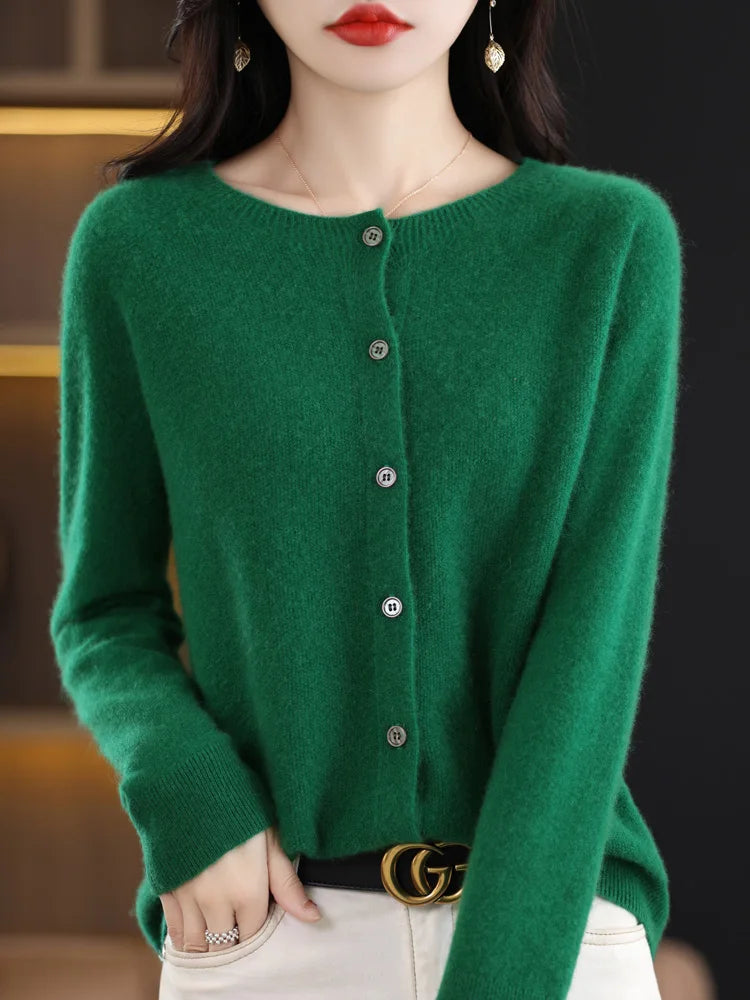 Merino Wool Sweaters Cashmere Cardigan Spring Autumn in USA