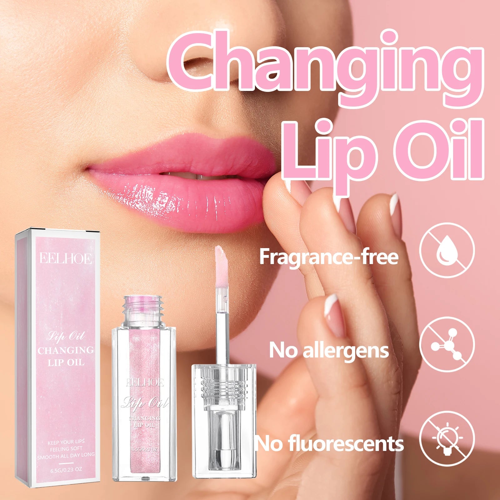 Changing Lip Oil Transparent Lip Gloss Oil Lip Balm in USA